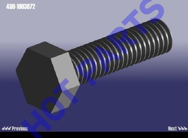 картинка BOLT - HEXAGON LONG ROUND END  480-1003072