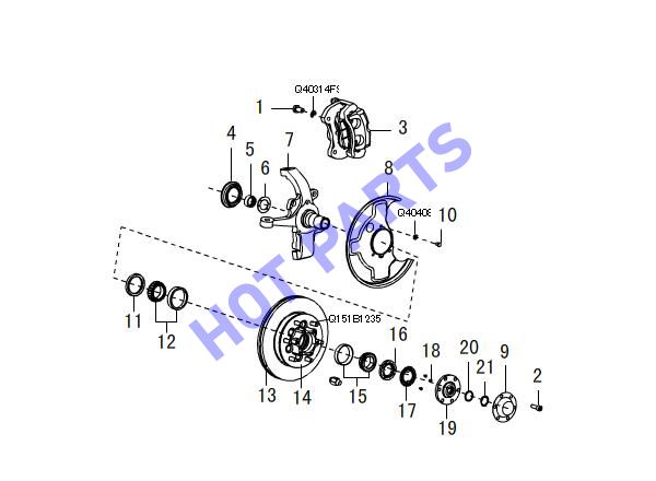 FRONT AXLE AND STEERING KNUCKLE