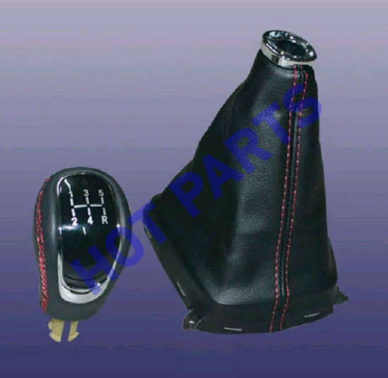 картинка РУЧКА МКПП (НАКЛАДКА КОЖ С КРАСНОЙ СТРОЧКОЙ)  T21-1703540BA